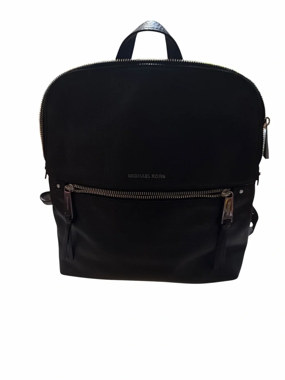 Michael Kors Black Pebbled Leather Backpack